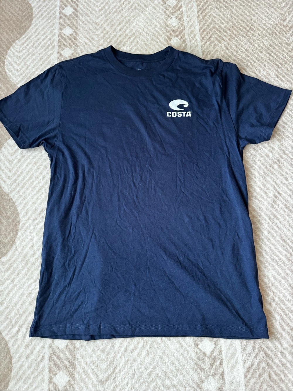 Costa Navy Short Sleeve Logo Tee